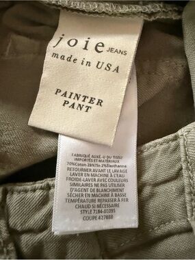 Joie Painter Pant - Olive Green